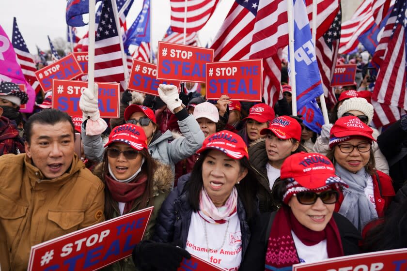 "Stop the steal" protest in Washington on Jan. 6, 2021.