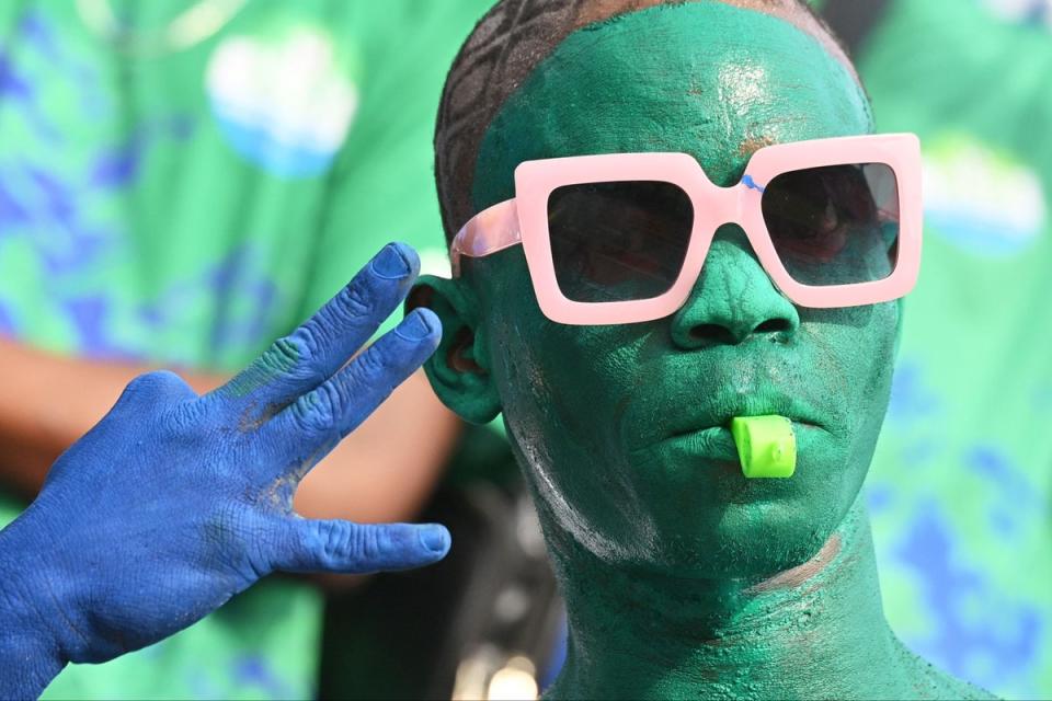 A Sierra Leone supporter at the Africa Cup of Nations  (AFP via Getty Images)