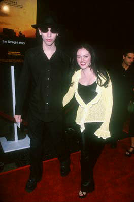 Marilyn Manson and Rose McGowan at the Hollywood premiere of Disney's The Straight Story