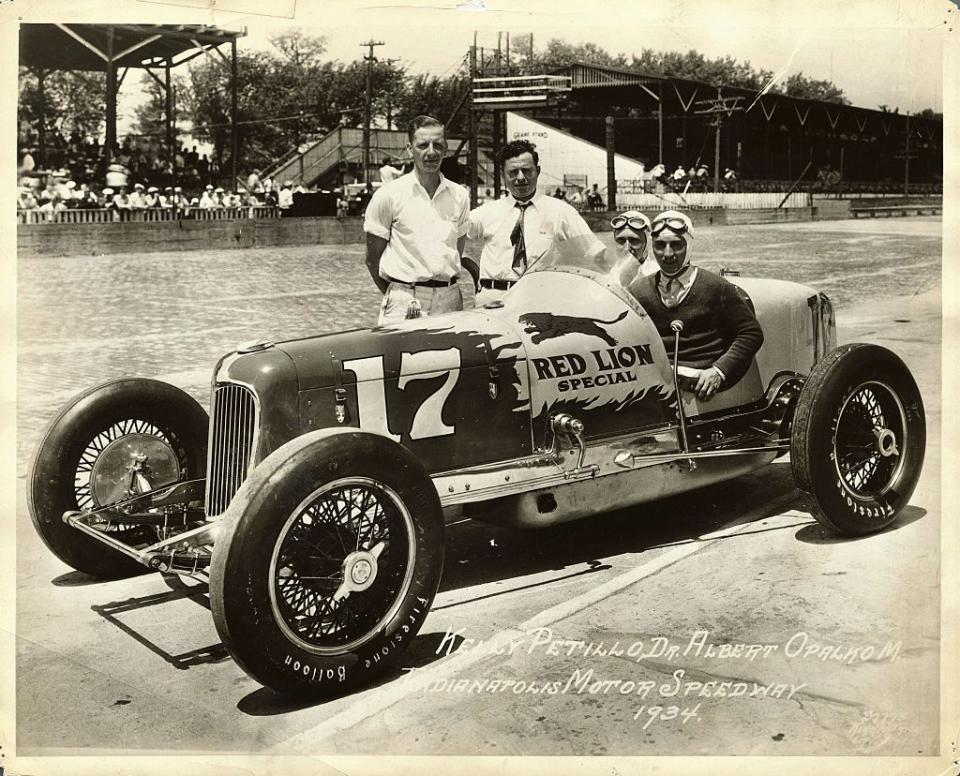 kelly petillo sitting in his red lion special