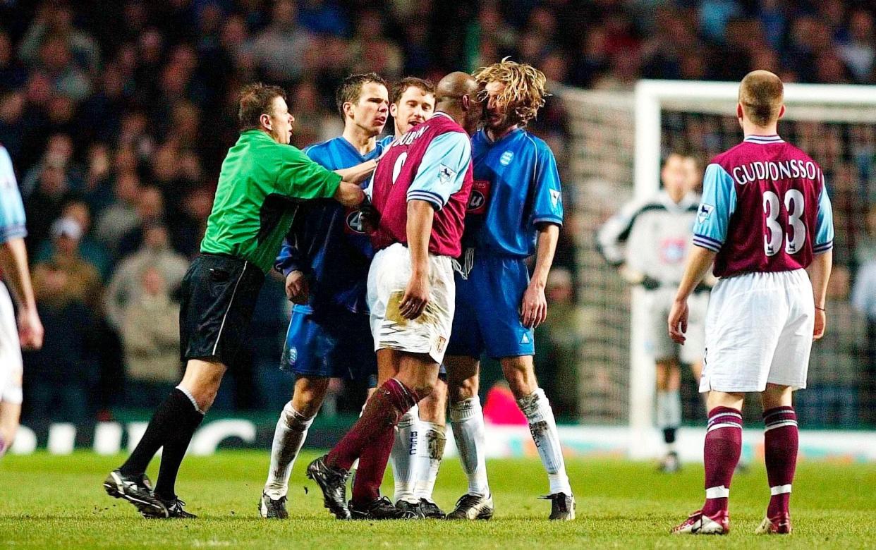 Dion Dublin headbutts Robbie Savage in a second city derby in 2003