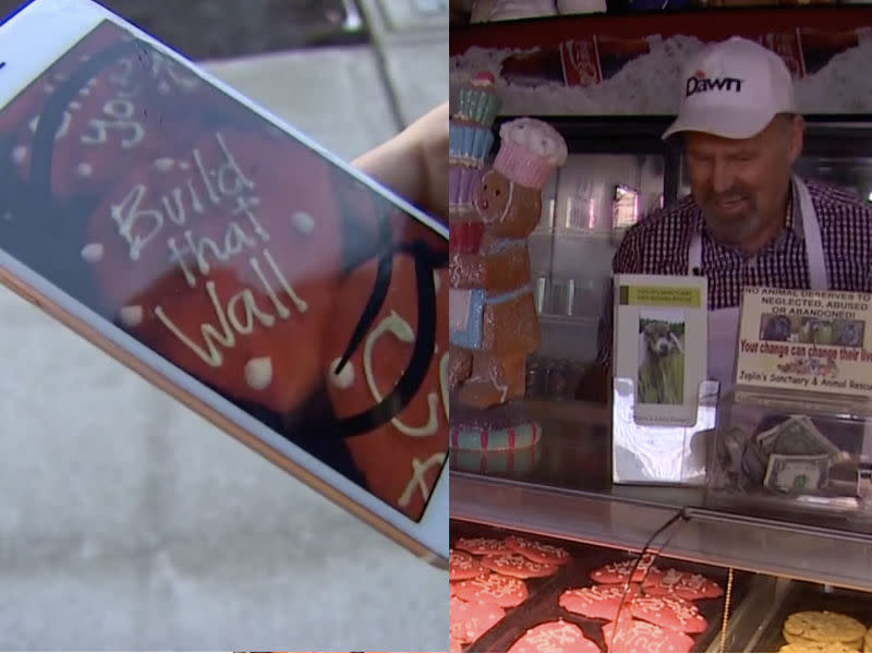 A bakery owner is apologizing for a cookie. (Photos via KING-5)