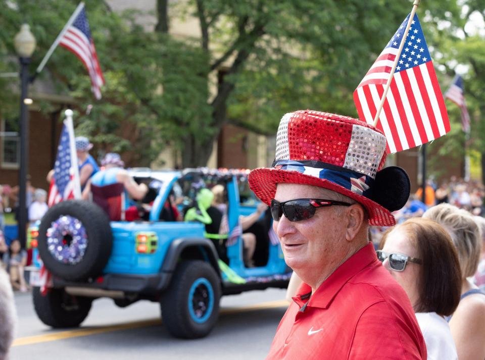 Warren Wise of North Canton watches the 52nd annual North Canton Fourth of July Parade on Tuesday.