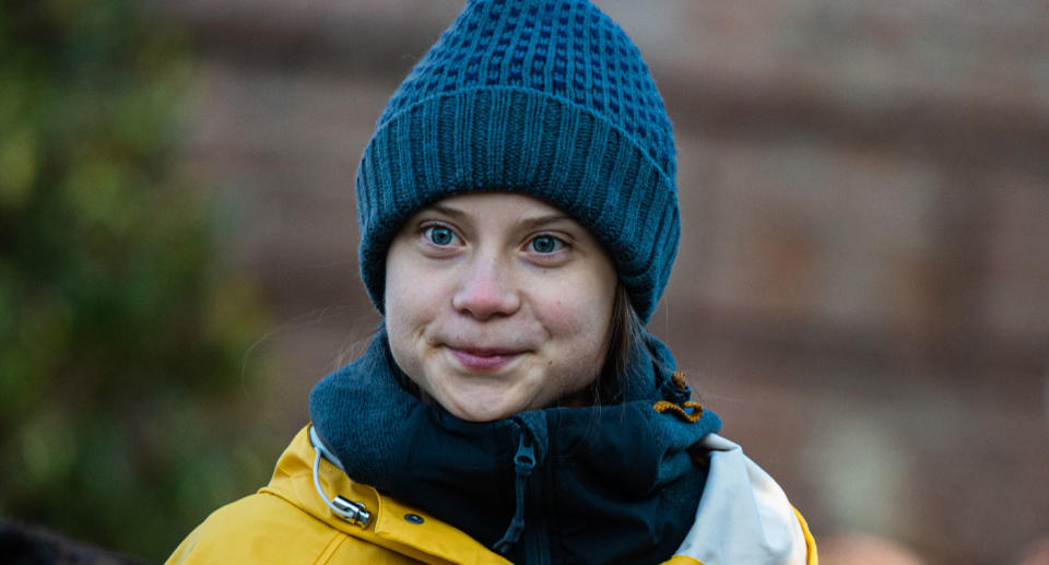 An image of Greta Thunberg who criticised Australia's climate change inaction.