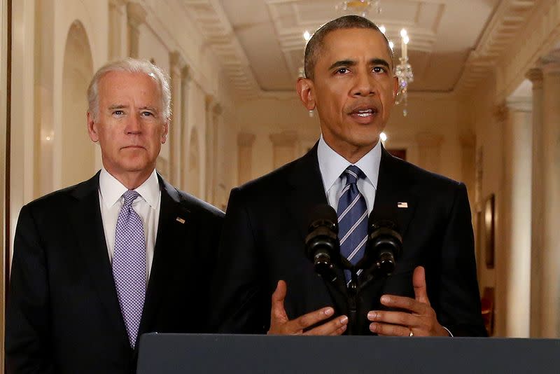 FILE PHOTO: U.S. President Barack Obama speaks about the nuclear deal reached between Iran and six major world powers during statement at the White House in Washington