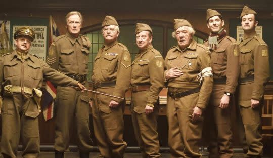 No Merchandising. Editorial Use Only. No Book Cover Usage Mandatory Credit: Photo by Universal/Everett/REX/Shutterstock (5579388a) Toby Jones, Bill Nighy, Tom Courtenay, Bill Paterson, Michael Gambon, Blake Harrison, Daniel Mays Dad's Army - 2016