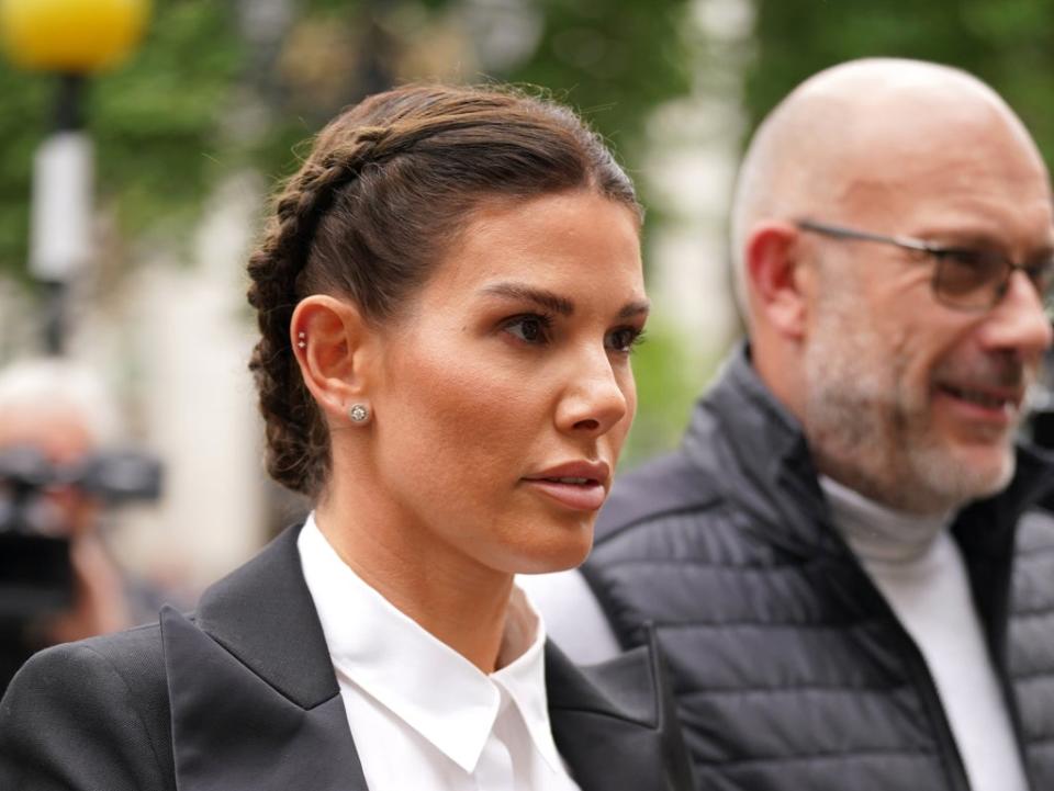 Rebekah Vardy arriving at the Royal Courts Of Justice in London, as her high-profile libel battle with Coleen Rooney continued (Yui Mok/PA) (PA Wire)