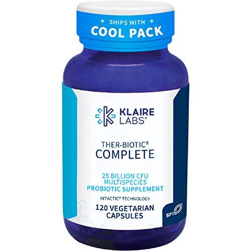 10) Klaire Labs Ther-Biotic Complete - 25 Billion CFU Probiotic Supplement - Gut Health, Digestive + Immune Support - Hypoallergenic Probiotics for Men + Women - Clean + Dairy-Free (120 Capsules)