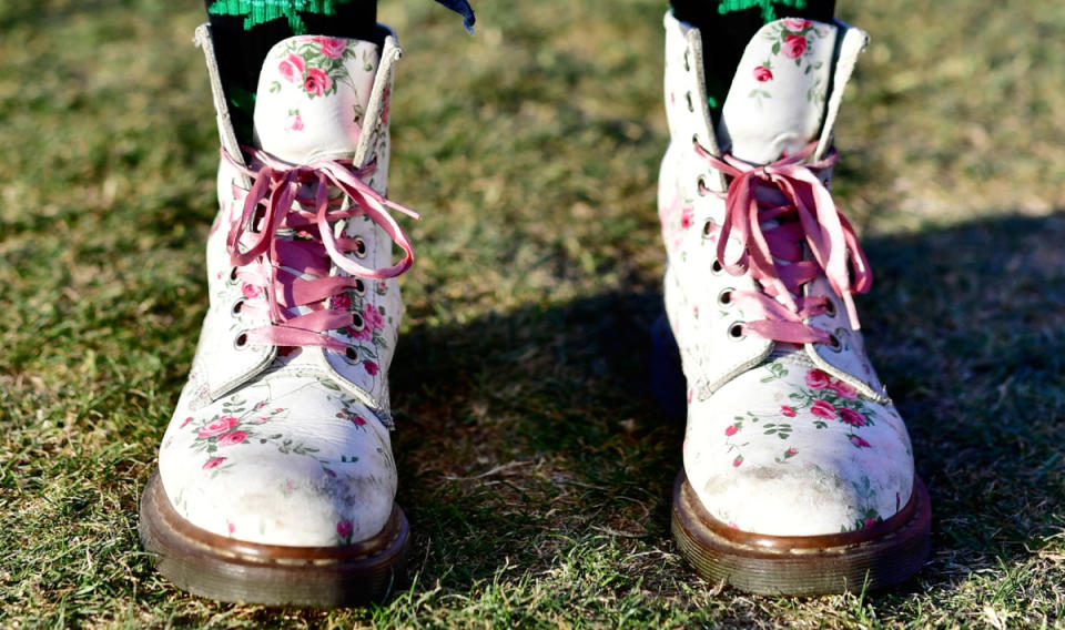 White combat boots have taken over Coachella