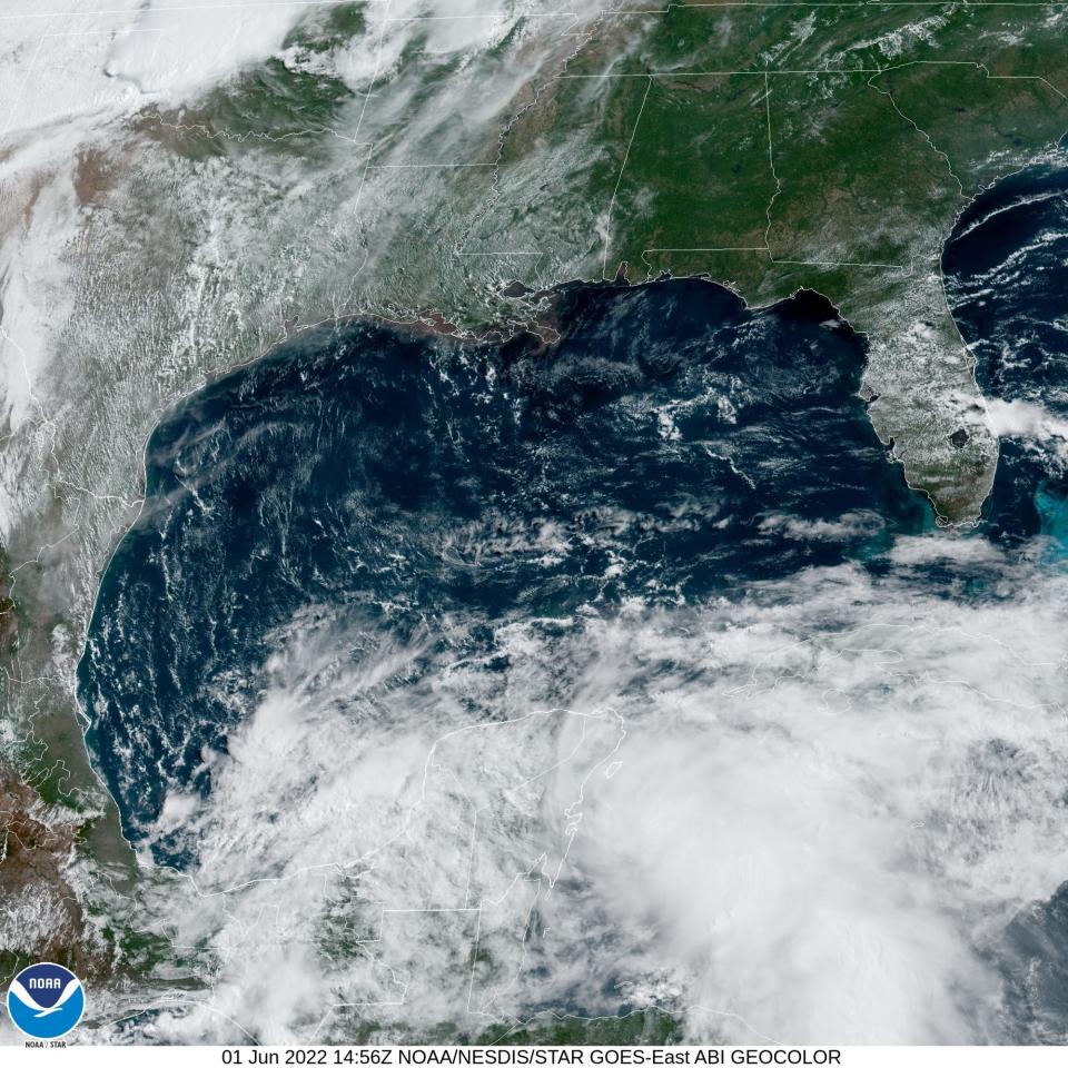 Treasure Coast residents could see up to two to four inches of rain through the weekend from what a National Weather Service forecaster called an area  of "potential tropical development" made up of disorganized showers and thunderstorms from Hurricane Agatha that formed in the eastern North Pacific Ocean and made landfall in Mexico as Category 2 storm in late May.