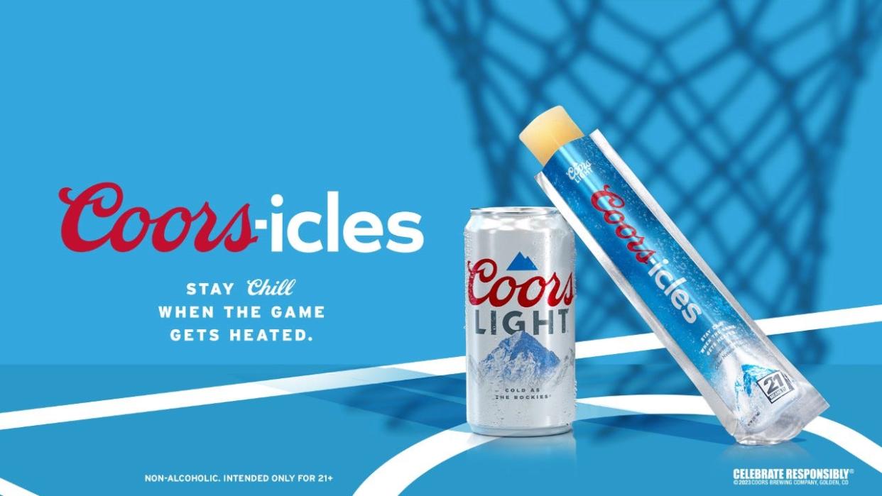 Branded as the beer "made to chill," Coors Light is selling beer-flavored popsicles, called Coors-icles, to help fans "stay chill when things get heated" during March Madness.