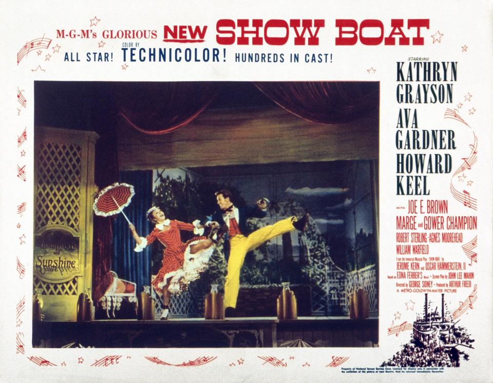 Show Boat, lobbycard, with Marge Champion and Gower Champion (1951) - LMPC via Getty Images