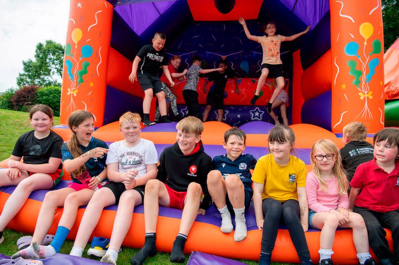 Gelston Primary pupils enjoying their summer games