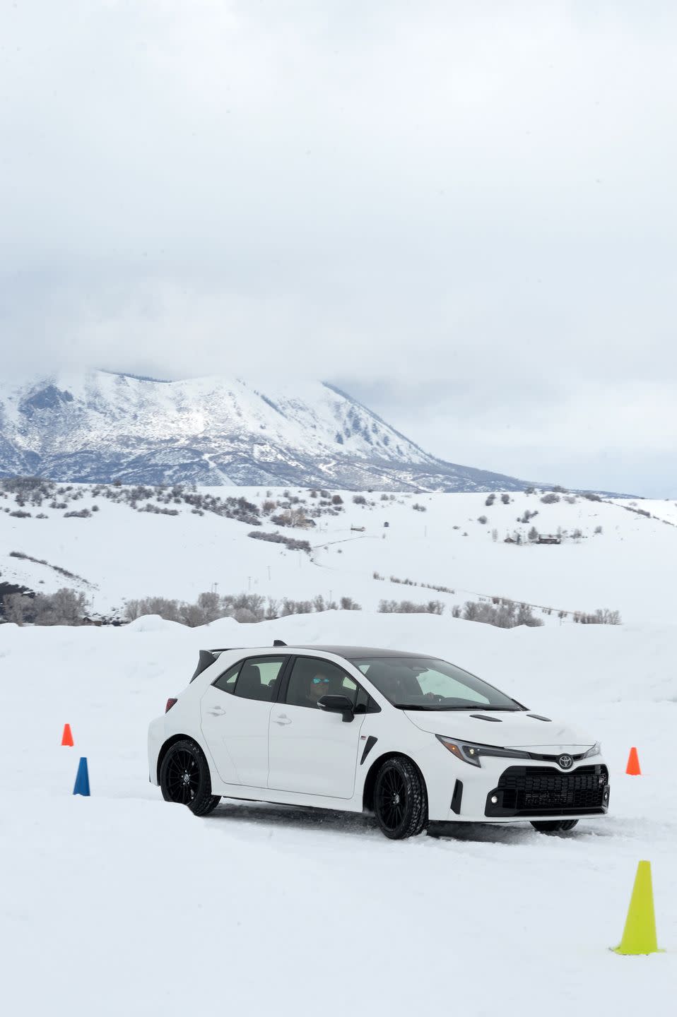 toyota gr corolla at bridgestone winter driving school ice track