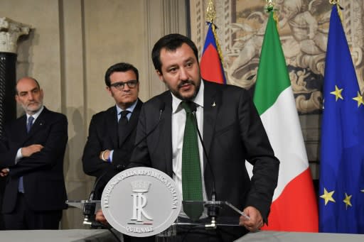 Salvini's rightwing alliance won 37 percent of the vote in the March 4 elections