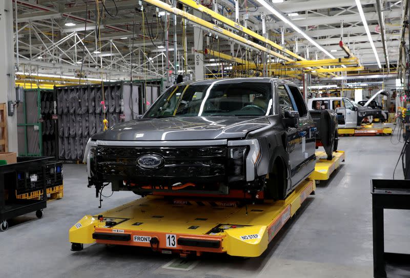 FILE PHOTO: Ford Motors pre-production all-electric F-150 Lightning truck prototype