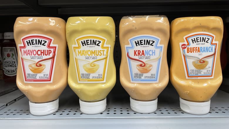 Selection of Heinz mixed sauces 