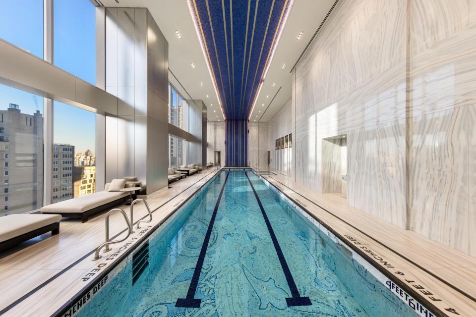 Indoor pool on the 16th floor at Central Park Tower