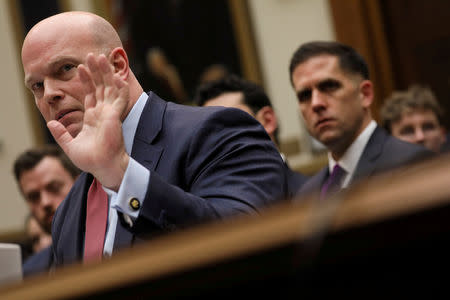 FILE PHOTO: FILE PHOTO: Acting U.S. Attorney General Matthew Whitaker testifies before a House Judiciary Committee hearing on oversight of the Justice Department on Capitol Hill in Washington, Feb. 8, 2019. REUTERS/Jonathan Ernst/File Photo