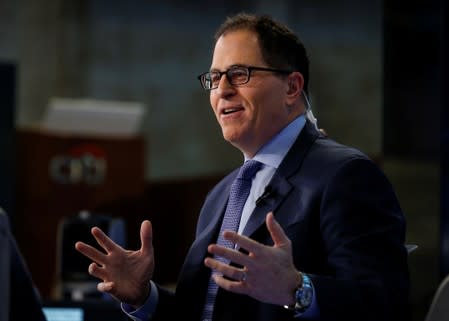 Dell CEO Michael Dell speaks during an interview with CNBC on the floor of the NYSE in New York