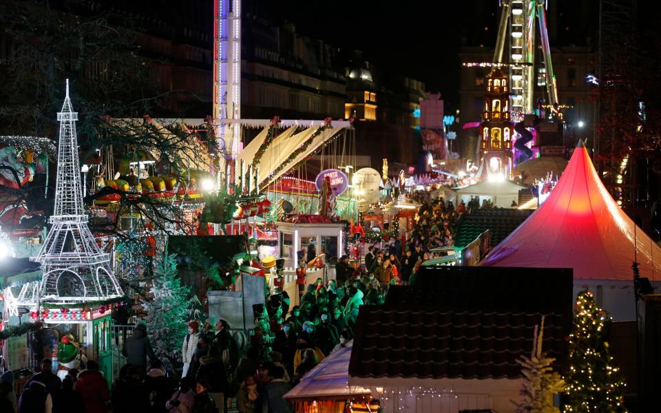 Christmas market in Tuileries Garden in Paris, France - Getty