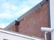 Zellers rooftop entrance, April, 2012. Note the bricks up top.