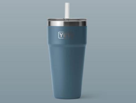 Yeti - 26 oz Rambler Stackable Cup with Straw Lid Navy