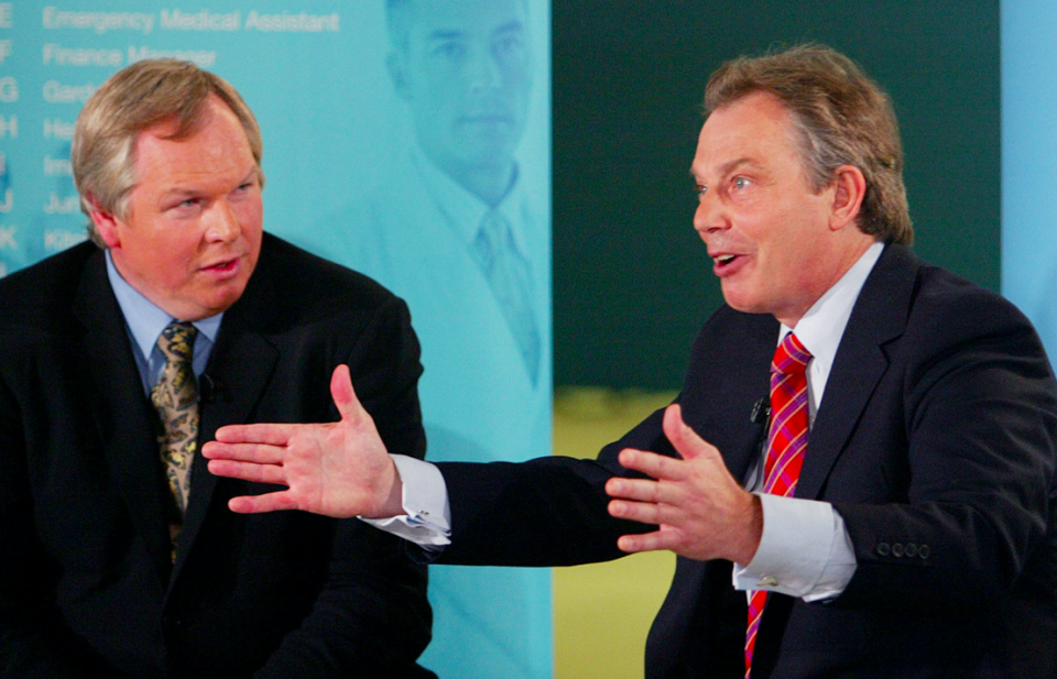 Adam Boulton has interviewed numerous prime ministers, including Tony Blair in 2005. (PA)