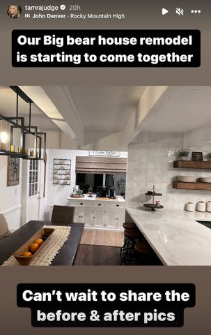 <p>Tamra Judge/Instagram</p> Tamra Judge gives a view of her remodeled kitchen