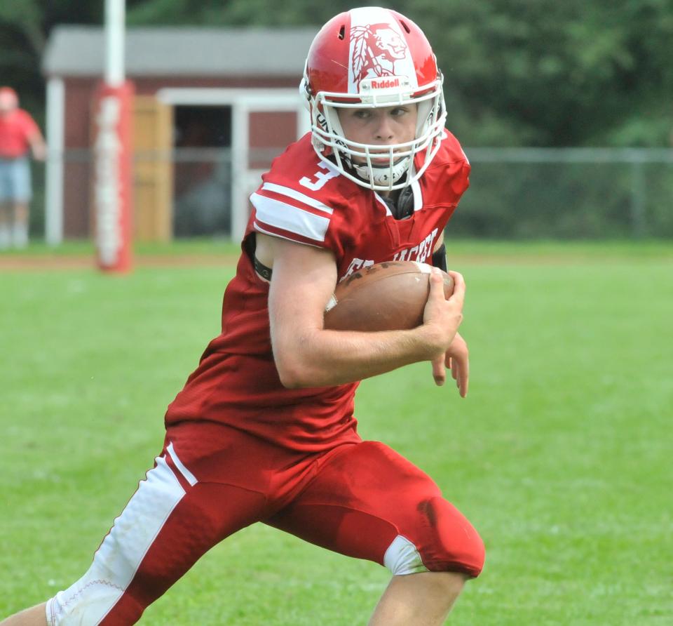 Micah Harshfield of Red Jacket is a first-team All-Star for 8-man football in Section V.