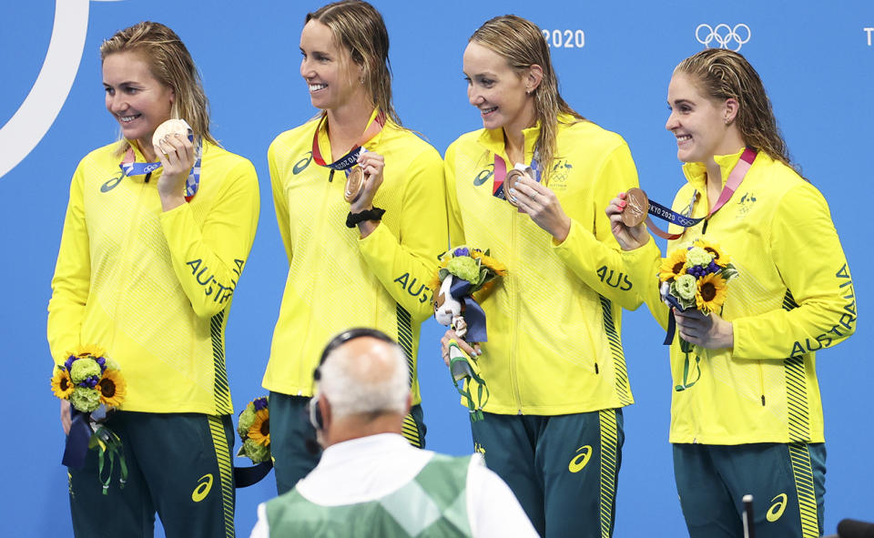 Ariarne Titmus, Emma McKeon, Madi Wilson and Leah Neale.