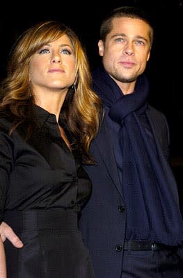 Jennifer Aniston and Brad Pitt at the LA premiere of Universal's Along Came Polly