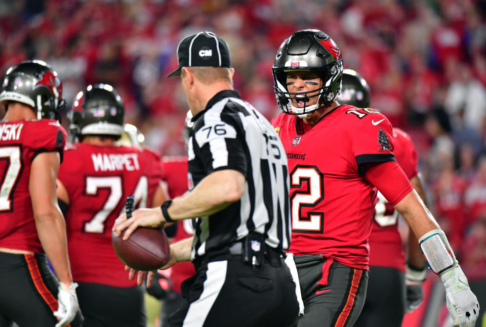 Tom Brady with the Buccaneers.