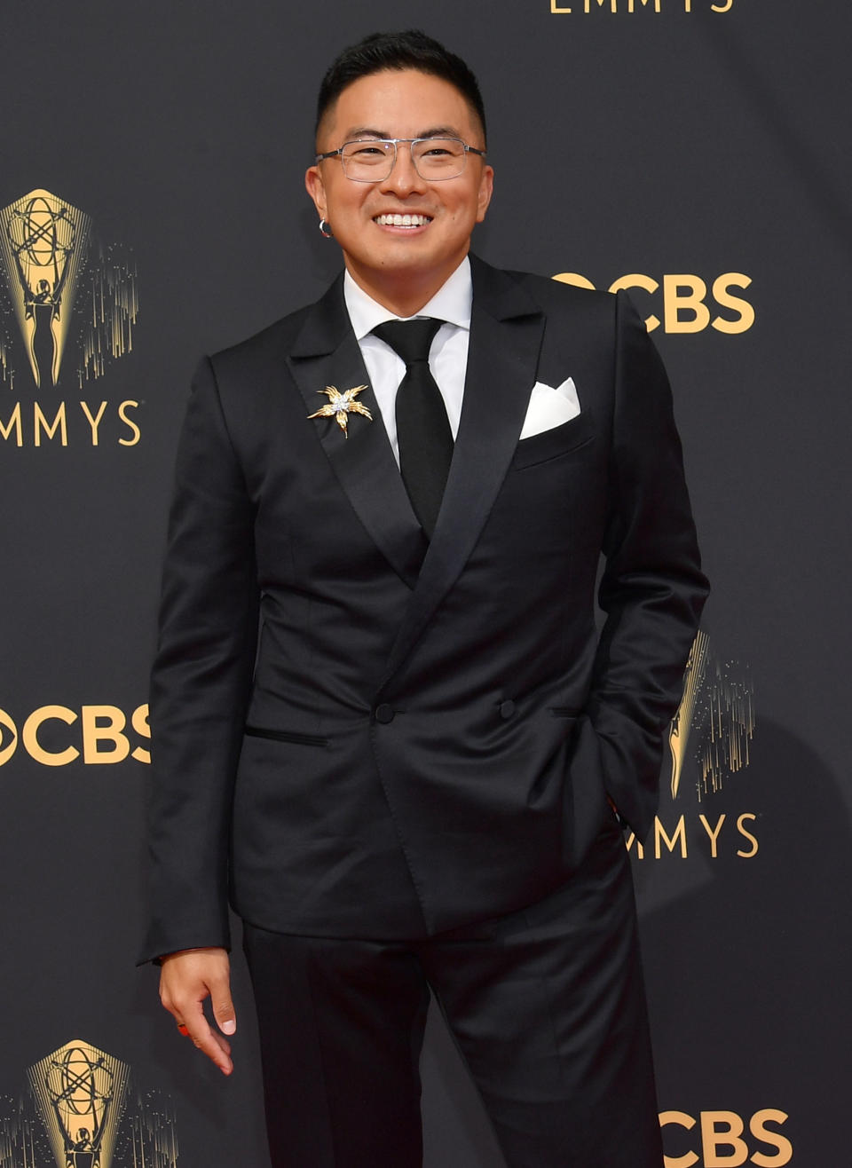 Bowen Yang attends the 2021 Emmy Awards.