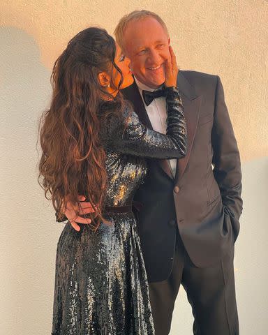 <p>Salma Hayek/ Instagram</p> Salma Hayek embraces husband Francois-Henri Pinault