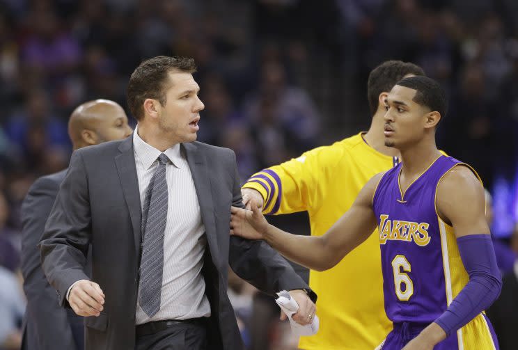 Luke Walton has had enough. (Associated Press)