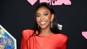 Tayshia Adams at the 2023 MTV Video Music Awards on September 12, 2023.