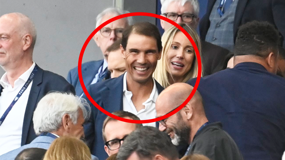 Rafa Nadal (pictured) smiles during the Champions League final.