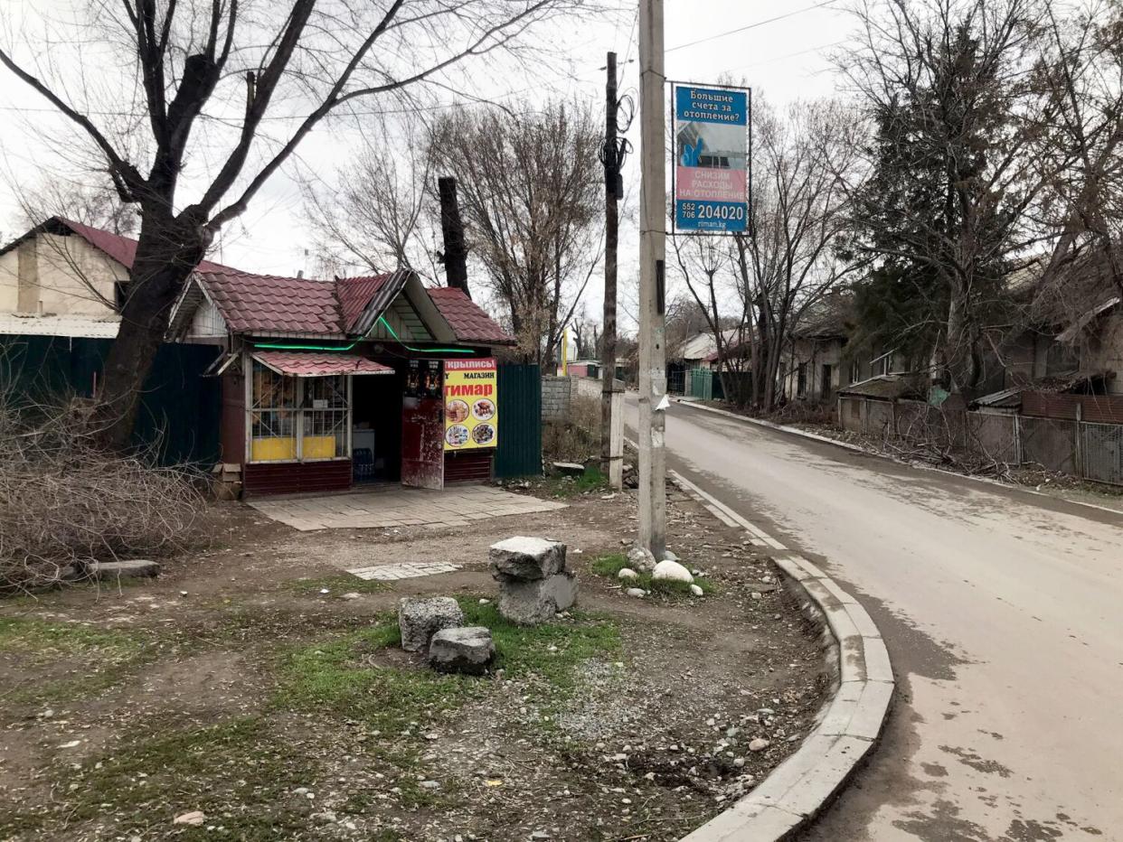 The Osh Market area in Bishkek, Kyrgyzstan, where Rahmatullah now lives.