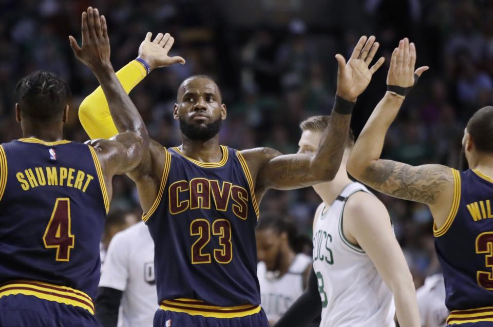 LeBron James and Co. coasted to another easy win Friday night. (AP)