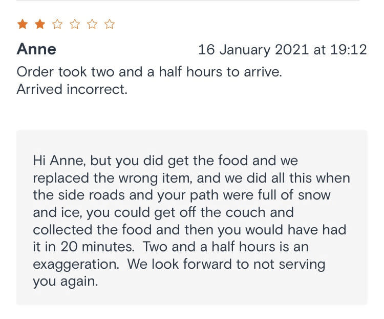 Alice Cheung, 50, has won admiration for her honest and hilarious rebuttals to negative customer reviews. (SWNS)