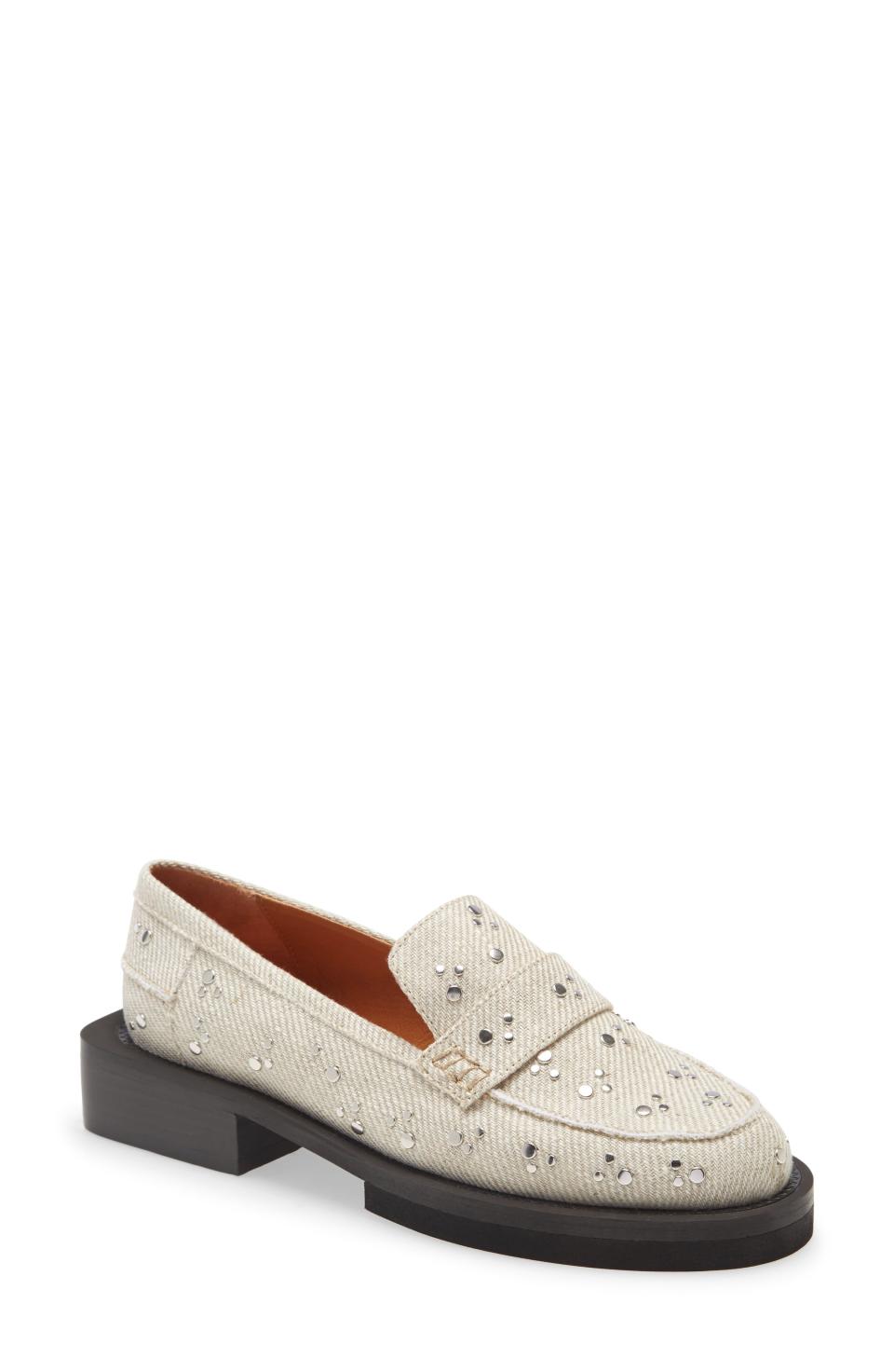 13) Studded Canvas Loafer