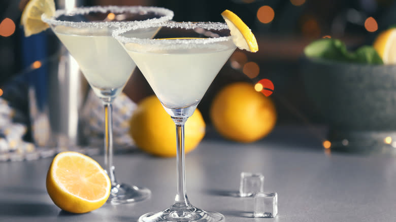lemon drop martinis