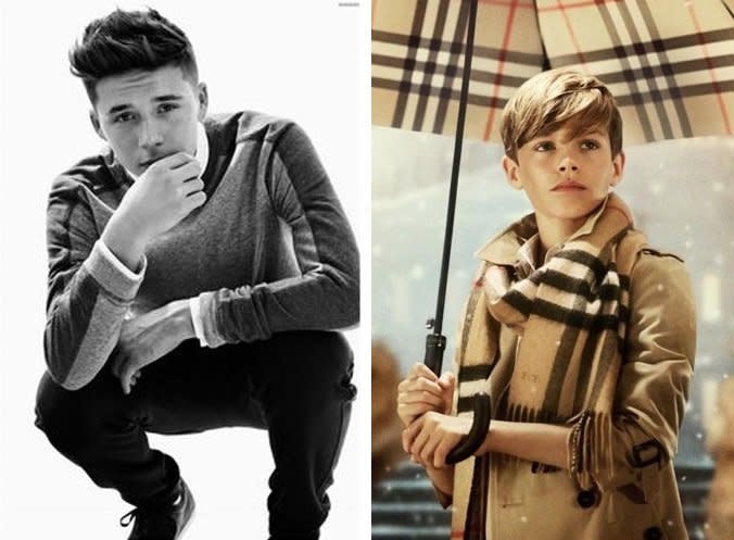 Sixteen-year-old Brooklyn and 12-year-old Romeo are both models now. 