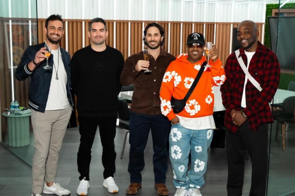 (Left to right) Alex Williams, Cofounder / COO – Create Music Group; Bryan Patrick Franklin – CEO So So Def Recordings; Jonathan Strauss – Cofounder / CEO, Create Music Group; Jermaine Dupri – Chairman / Founder, So So Def Recordings; and Joe Romulus Esq. – Head of Legal Business Affairs, So So Def Recordings. (Photo courtesy of Steven James)