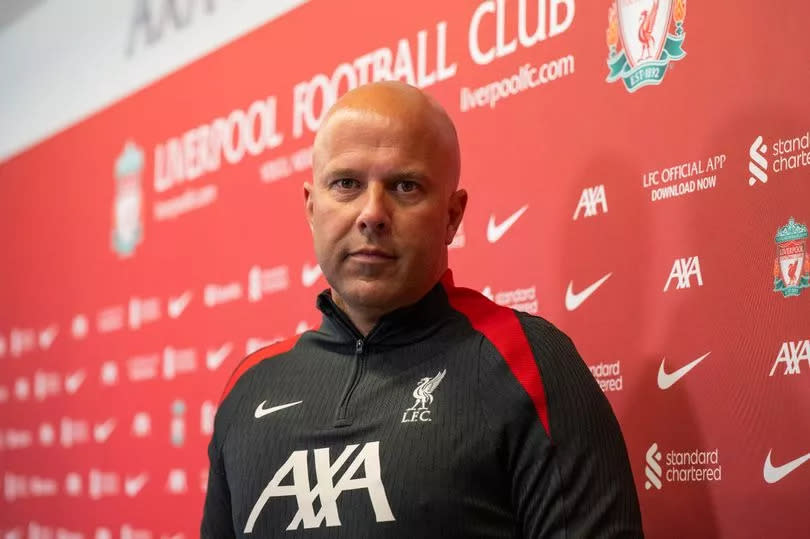 Arne Slot at his Liverpool unveiling