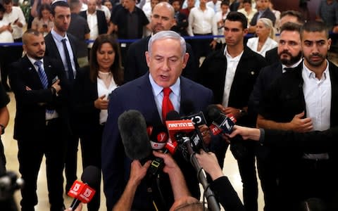 Mr Netanyahu failed to form a coalition before Wednesday's deadline - Credit: REUTERS/Ronen Zvulun