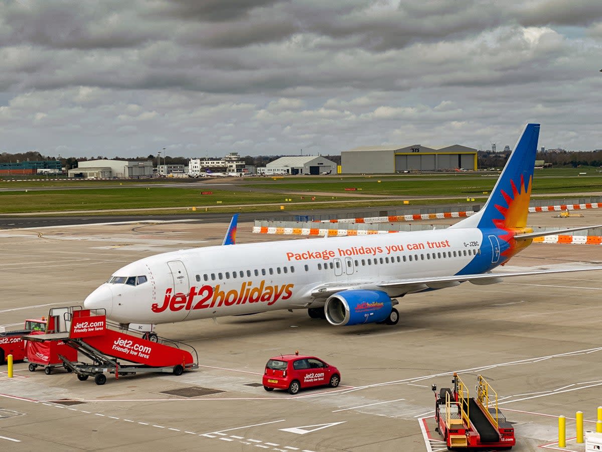 A Jet2 plane pictured at Birmingham Airport  (Getty Images)