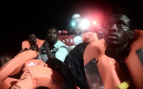 Mediterranean migrant boat stranded - Credit: Karpov/SOS MEDITERRANEE