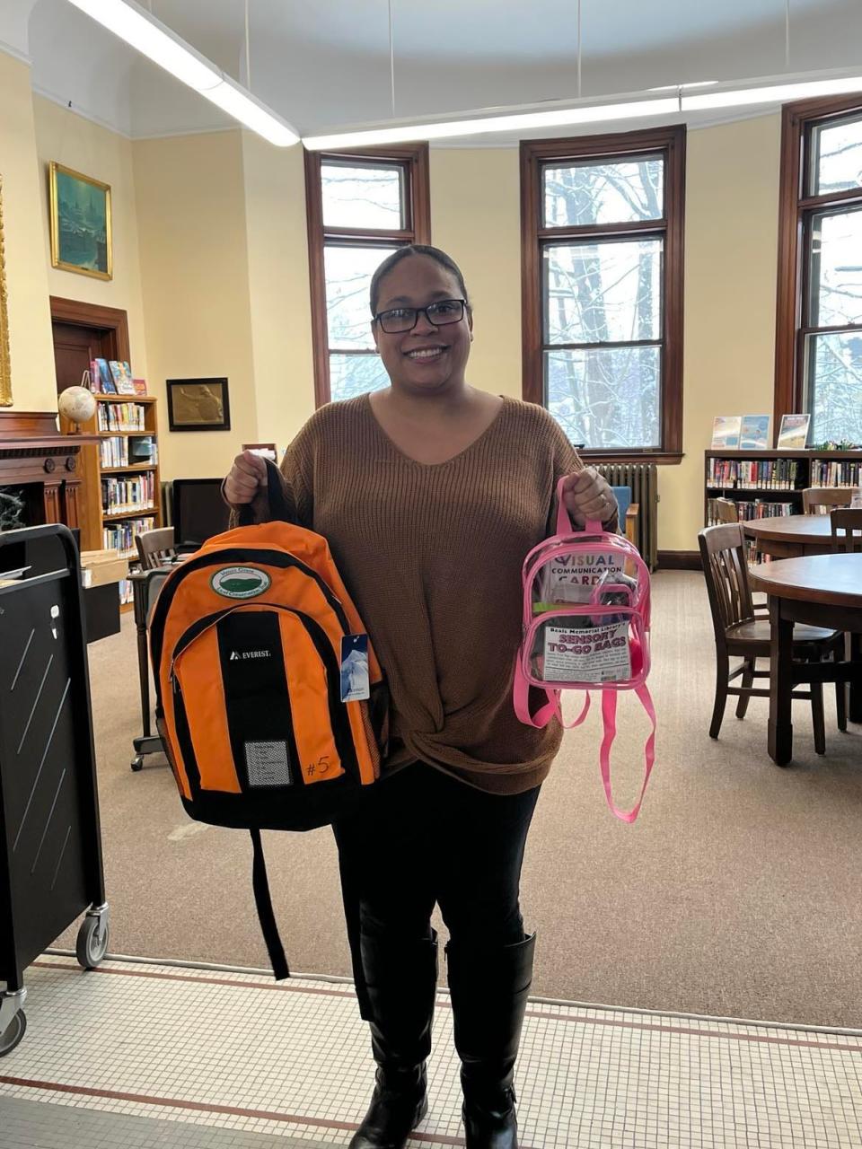 Senior Library Technician Alexis Chanthachack said the hiking pack and the sensory to-go bag, which the Beals Memorial Library lends out, would not be possible if it weren't for help from local nonprofits or direct donations from patrons.